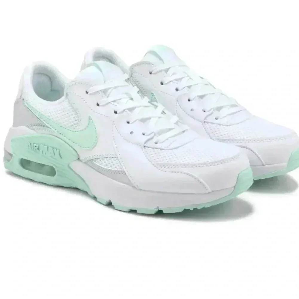 Custom Nike Air Max Excee Womens White Mint Sneakers Shoes Made with Crystals